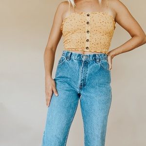 Active USA Yellow Crop top